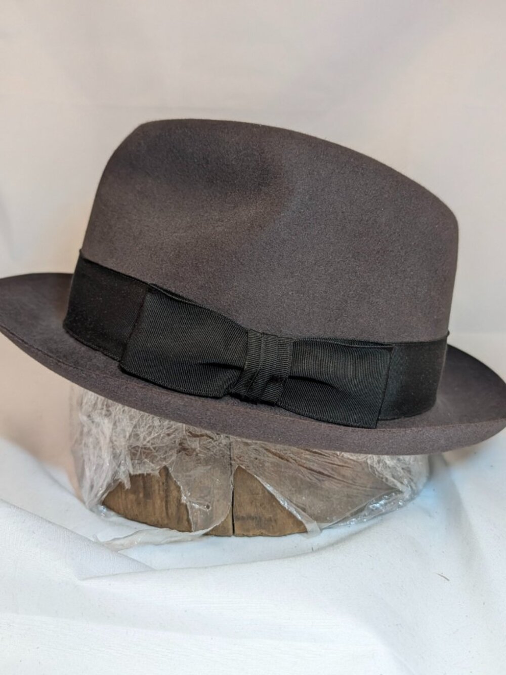 Gray Christy's Fur Felt Fedora - Size 58 (7 1/8 UK 7 1/4 US) - new liner